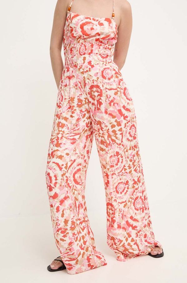 Answear Lab Hlače Answear Lab za žene, boja: narančasta, široke, visoki struk