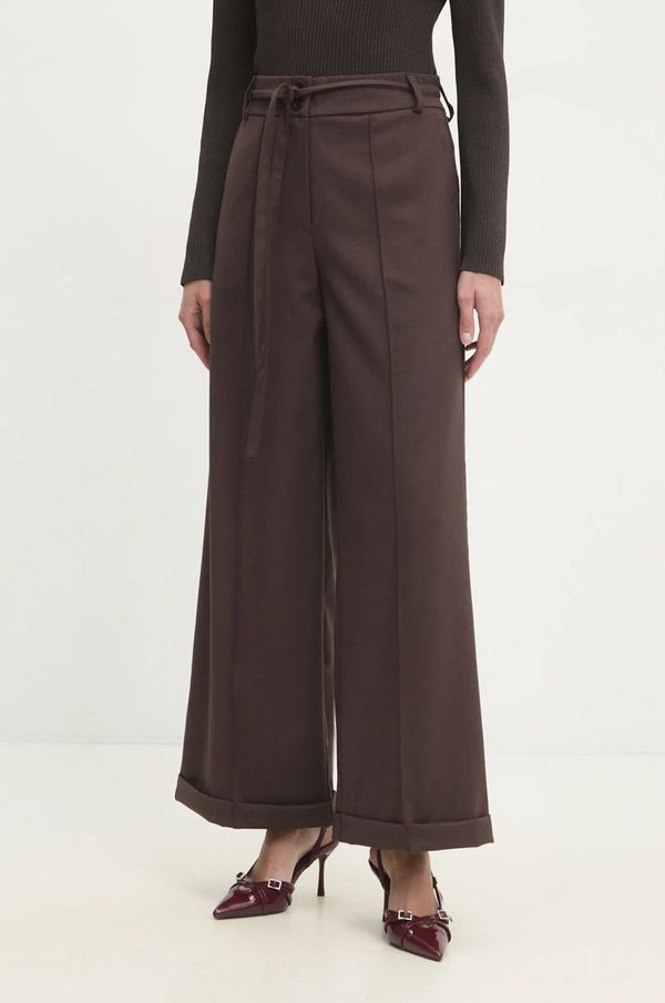 Answear Lab Hlače Answear Lab za žene, boja: smeđa, bez uzorka