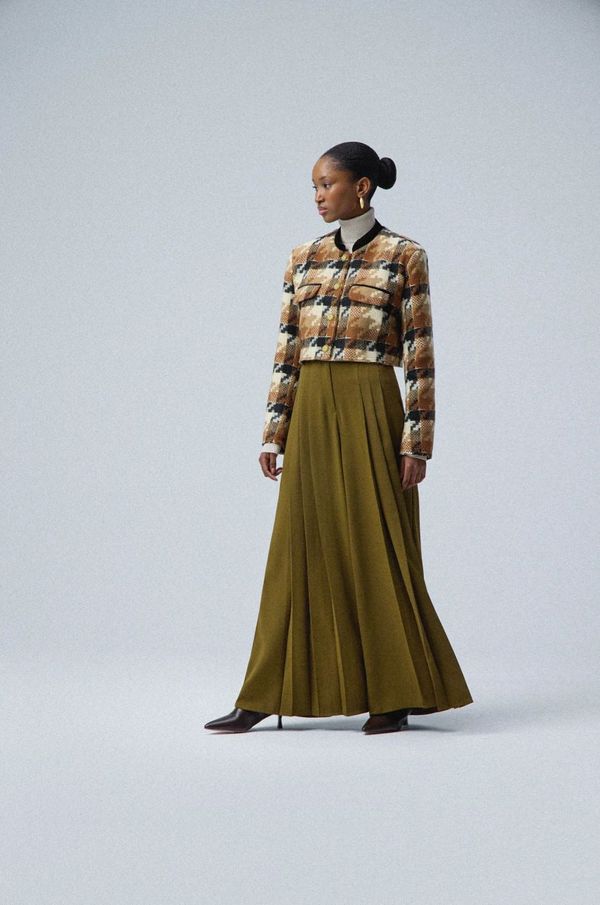 Answear Lab Hlače Answear Lab za žene, boja: zelena, široke, visoki struk