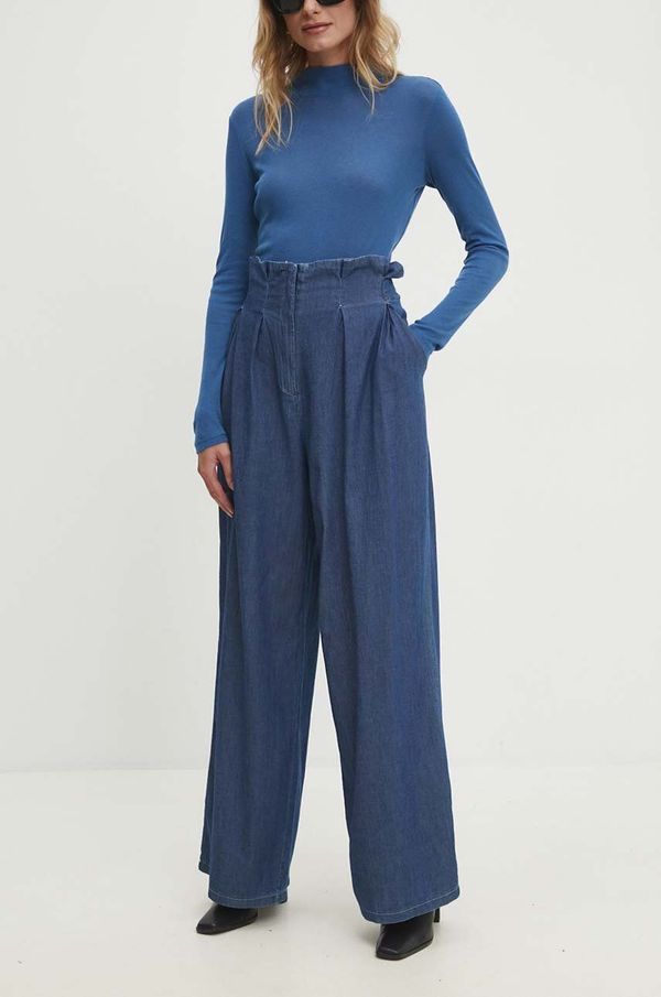 Answear Lab Hlače Answear Lab za žene, široke, visoki struk