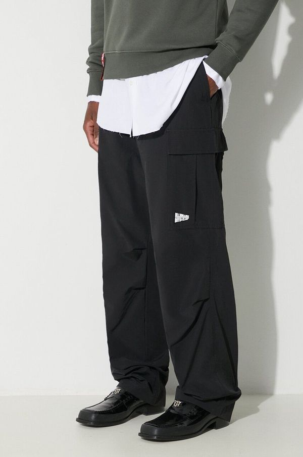 Billionaire Boys Club Hlače Billionaire Boys Club Cargo za muškarce, boja: crna, ravni kroj, B23411