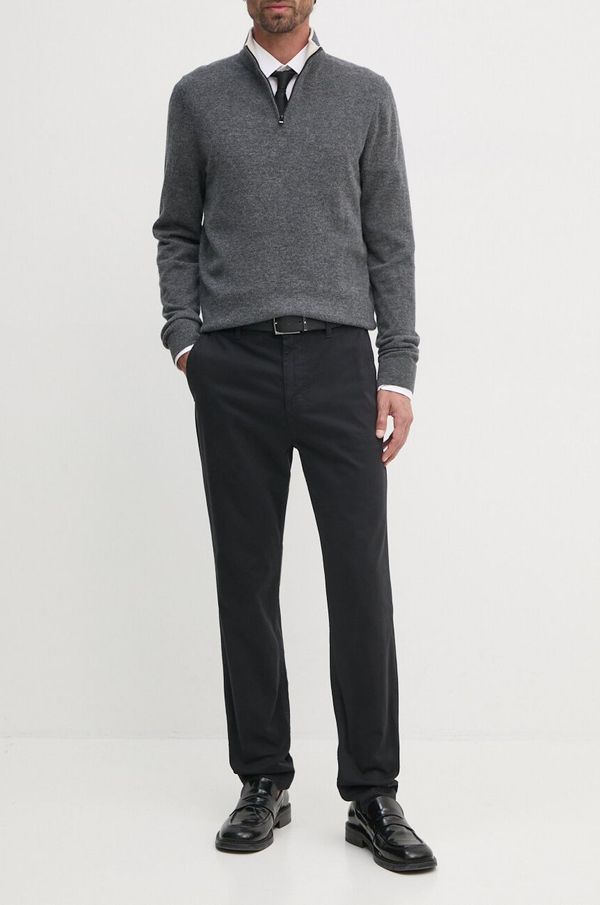 Boss Orange Hlače Boss Orange za muškarce, boja: smeđa, chinos kroj, 50510917