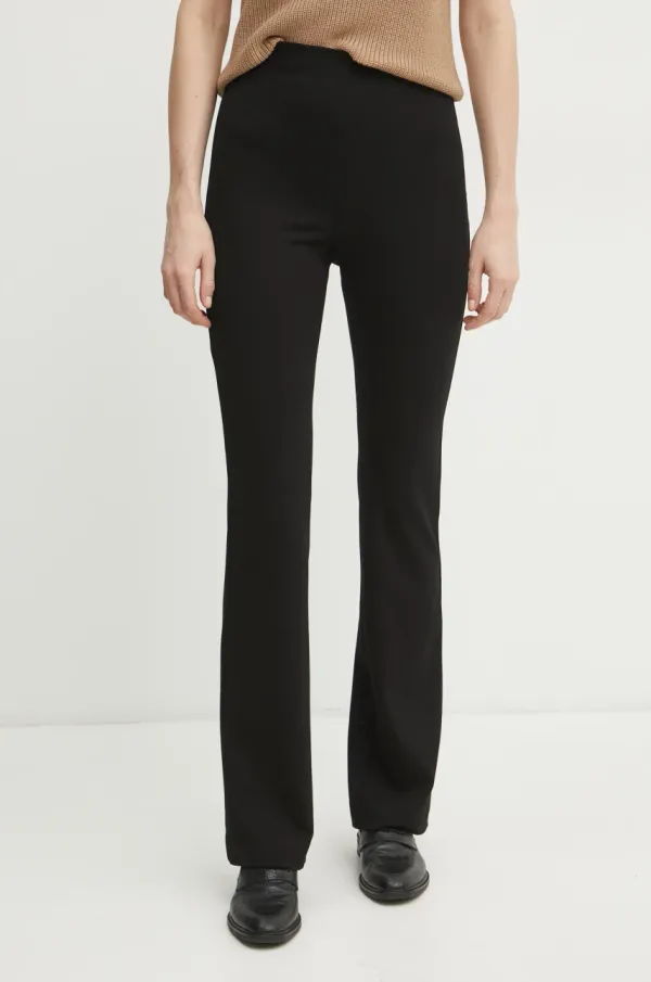 BOSS Orange Hlače BOSS Orange za žene, boja: crna, trapez, visoki struk, 50535383