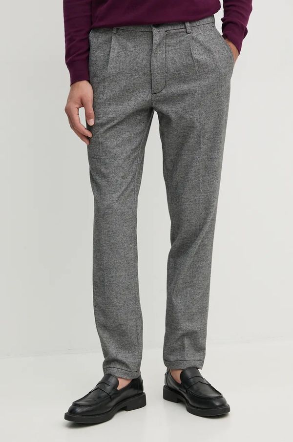 Boss Hlače BOSS za muškarce, boja: siva, chinos kroj, 50524396