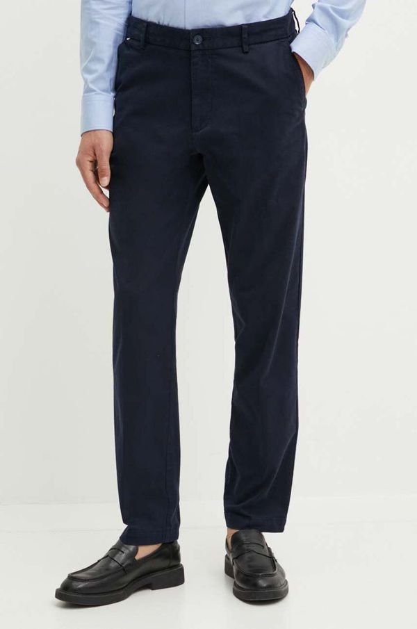 Boss Hlače BOSS za muškarce, boja: tamno plava, ravni kroj, 50519105