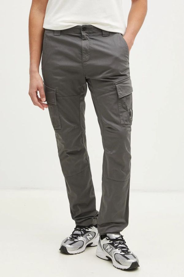 C.P. Company Hlače C.P. Company za muškarce, boja: siva, uski kroj, 18CMPA056A005694G