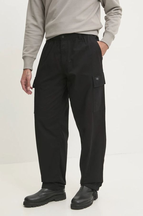 Calvin Klein Jeans Hlače Calvin Klein Jeans za muškarce, boja: crna, ravni kroj