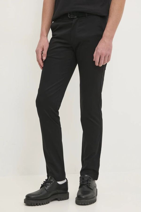 Calvin Klein Hlače Calvin Klein za muškarce, boja: crna, uski kroj, K10K113429