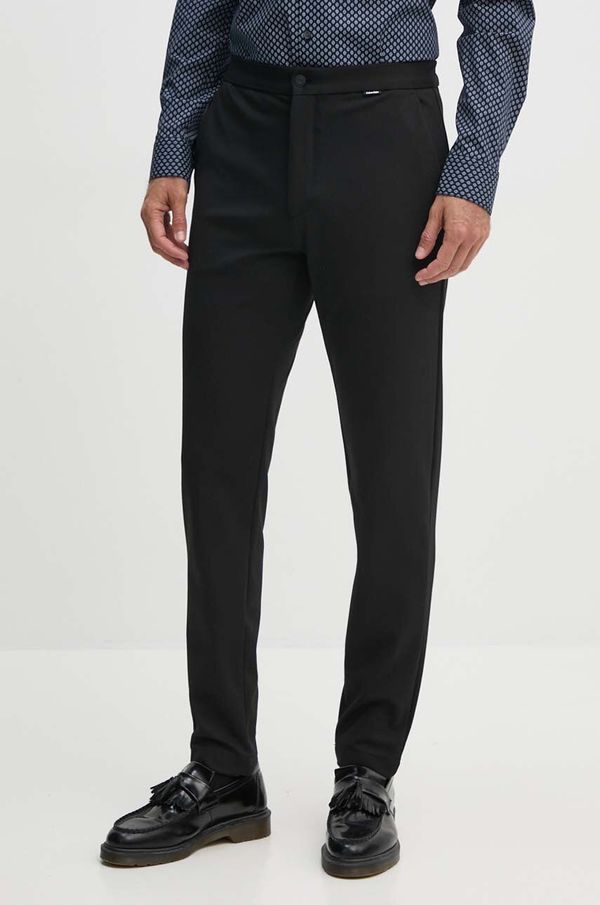 Calvin Klein Hlače Calvin Klein za muškarce, boja: crna, uski kroj, K10K113647