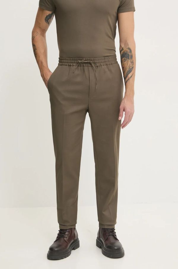 Calvin Klein Hlače Calvin Klein za muškarce, boja: zelena, ravni kroj, K10K113934