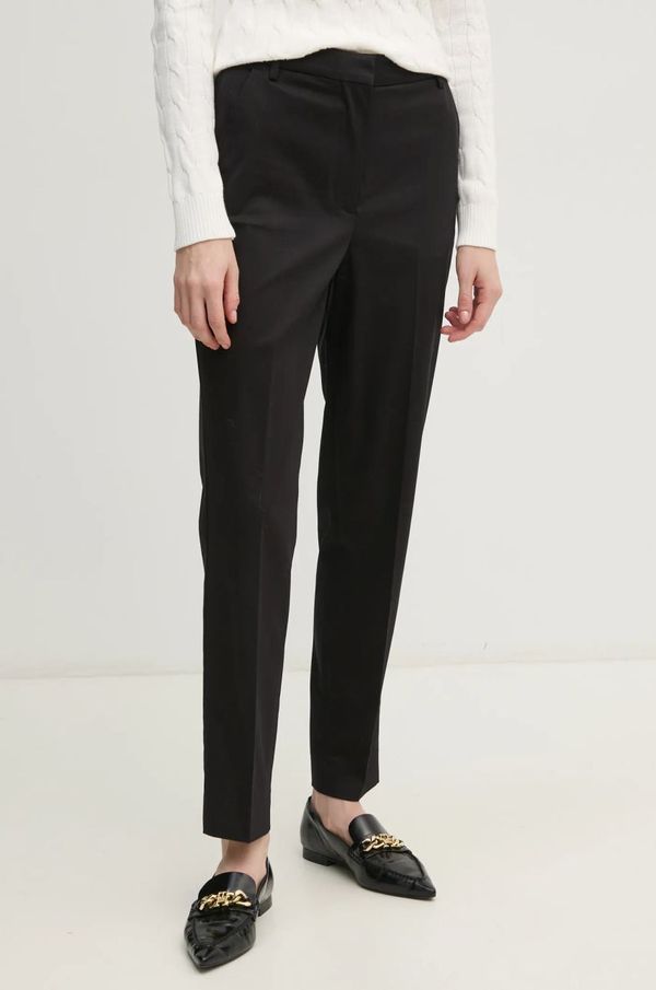 Calvin Klein Hlače Calvin Klein za žene, boja: crna, ravni kroj, visoki struk, K20K207837