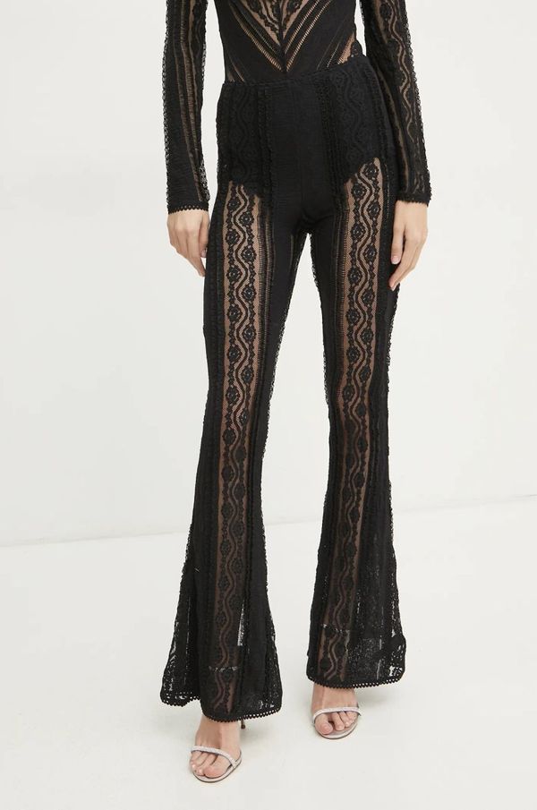 Charo Ruiz Ibiza Hlače Charo Ruiz Ibiza Eana za žene, boja: crna, trapez, visoki struk, 255501