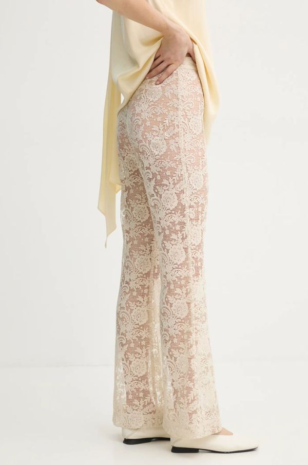 Day Birger et Mikkelsen Hlače Day Birger et Mikkelsen Toby za žene, boja: bež, trapez, visoki struk, DAY65243765