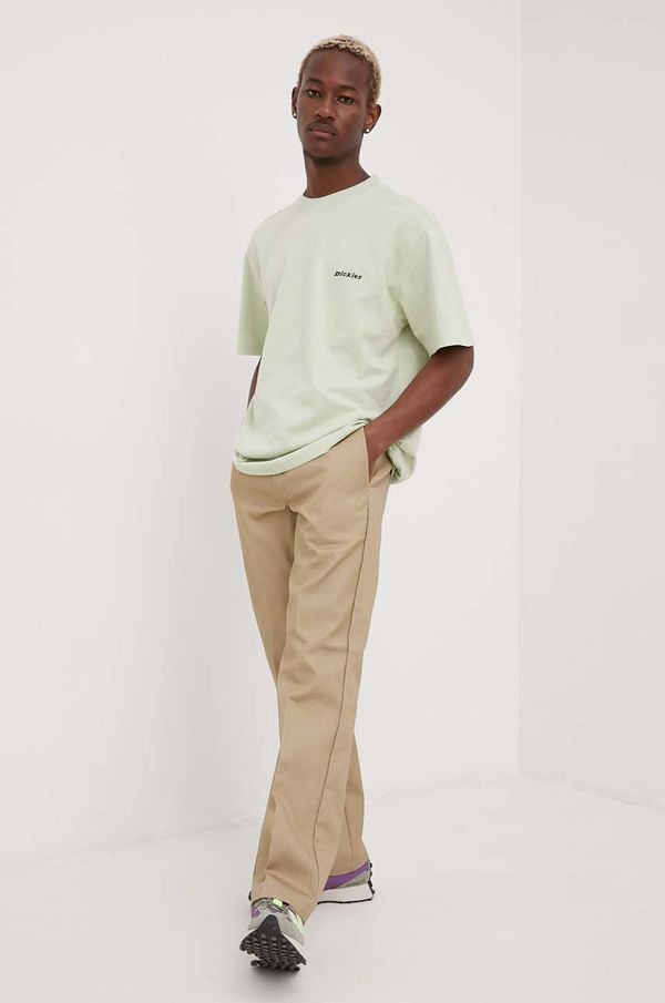 Dickies Hlače Dickies za muškarce, boja: bež, ravni kroj, DK0A4XK6KHK-Khaki