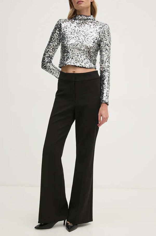 DKNY Hlače Dkny za žene, boja: crna, trapez, visoki struk, P2RKAO19