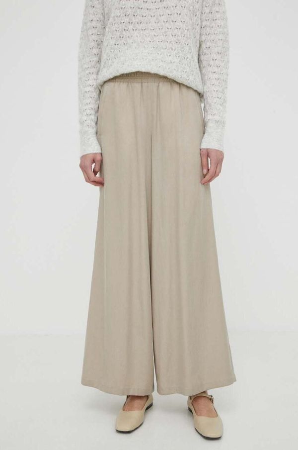 Drykorn Hlače Drykorn CEILING za žene, boja: bež, široke, visoki struk, 130005 80758