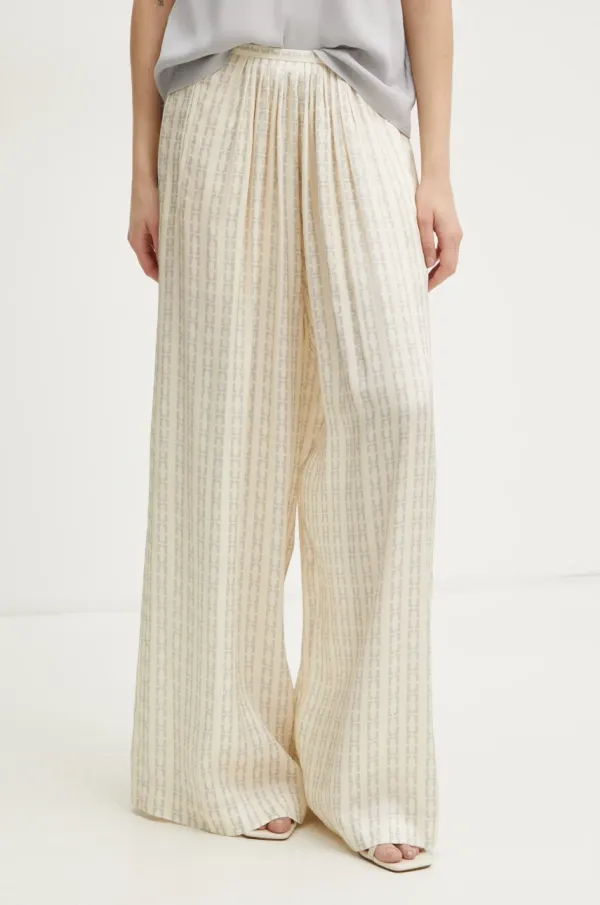 Forte Forte Hlače Forte Forte za žene, boja: bež, široke, visoki struk, 13628.my pants