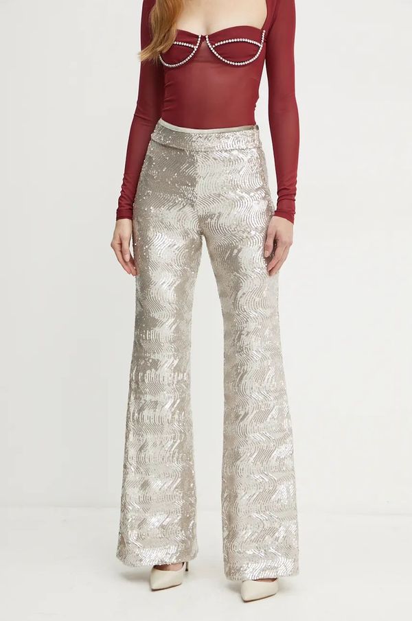 Forte Forte Hlače Forte Forte za žene, boja: srebrna, trapez, visoki struk, 13288_my pants