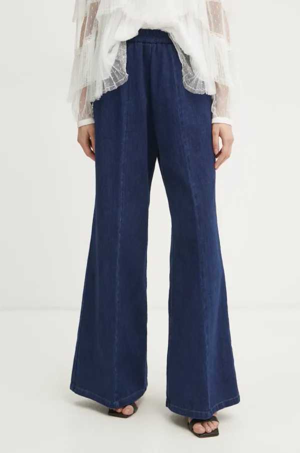 Forte Forte Hlače Forte Forte za žene, boja: tamno plava, 13547.my pants