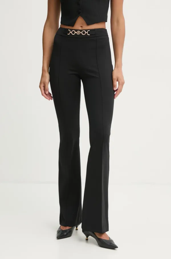 Fracomina Hlače Fracomina za žene, boja: crna, trapez, srednje visoki struk, FR25SVA006W51501