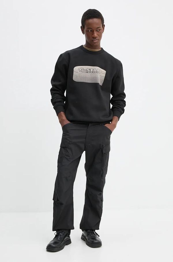 G-Star Raw Hlače G-Star Raw za muškarce, boja: crna, cargo kroj, D25219-D308