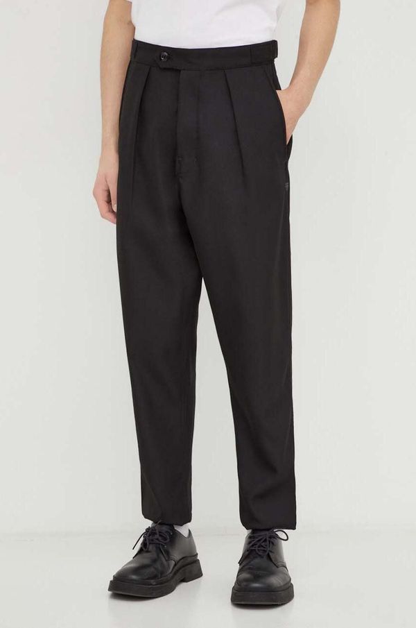 G-Star Raw Hlače G-Star Raw za muškarce, boja: crna, chinos kroj