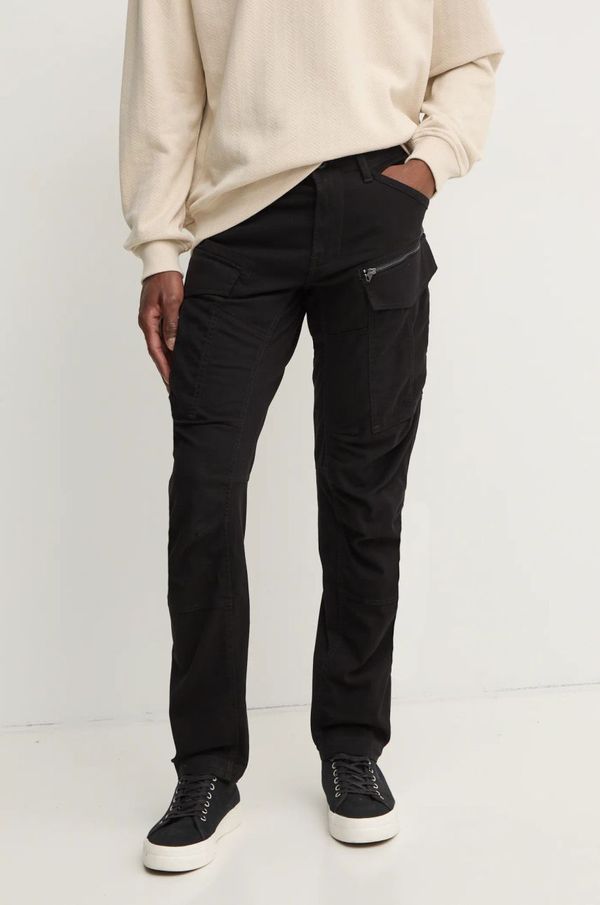 G-Star Raw Hlače G-Star Raw za muškarce, boja: crna, ravni kroj, D25665-D846