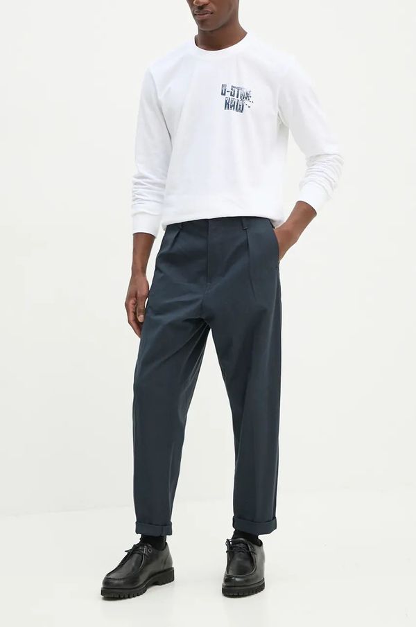 G-Star Raw Hlače G-Star Raw za muškarce, boja: tamno plava, ravni kroj, D24543-D731