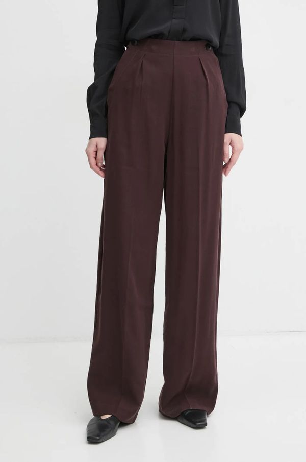 G-Star Raw Hlače G-Star Raw za žene, boja: smeđa, široke, visoki struk, D25315-D522