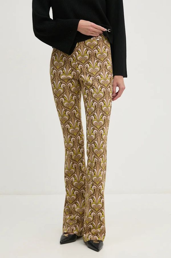 Gaudi Hlače Gaudi za žene, boja: smeđa, trapez, visoki struk, 421FD24001