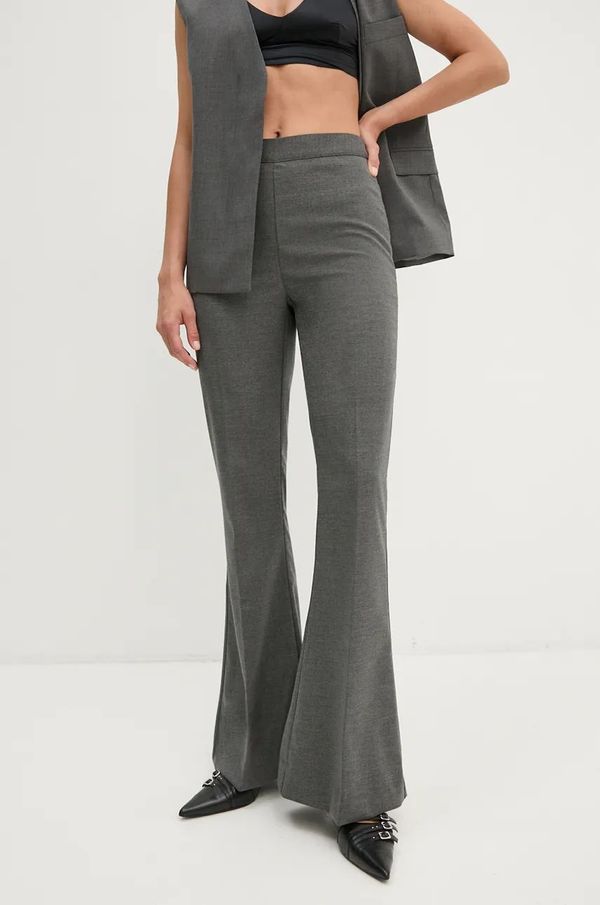 Gestuz Hlače Gestuz za žene, boja: siva, trapez, visoki struk, 10909377