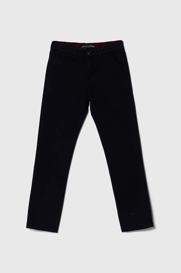 Guess Hlače Guess boja: tamno plava, bez uzorka