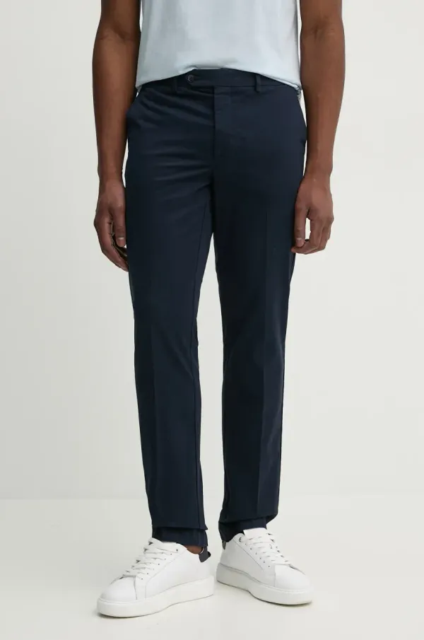 Hackett London Hlače Hackett London za muškarce, boja: tamno plava, chinos kroj, HM212488R
