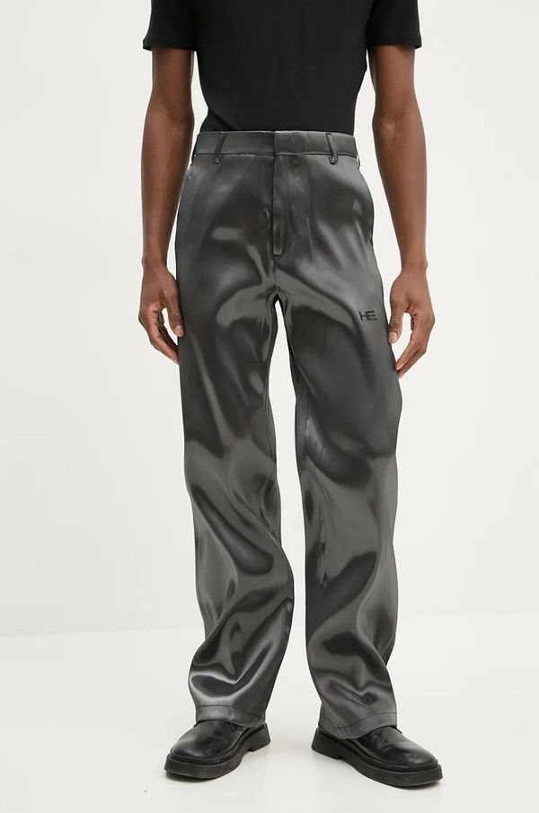 HELIOT EMIL Hlače Heliot Emil za muškarce, boja: siva, ravni kroj, HE.M.10.038.P03.ME10