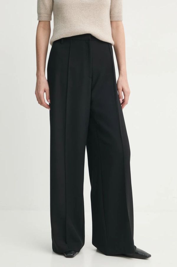 Herskind Hlače Herskind Kimberly za žene, boja: crna, široke, visoki struk, 5408177