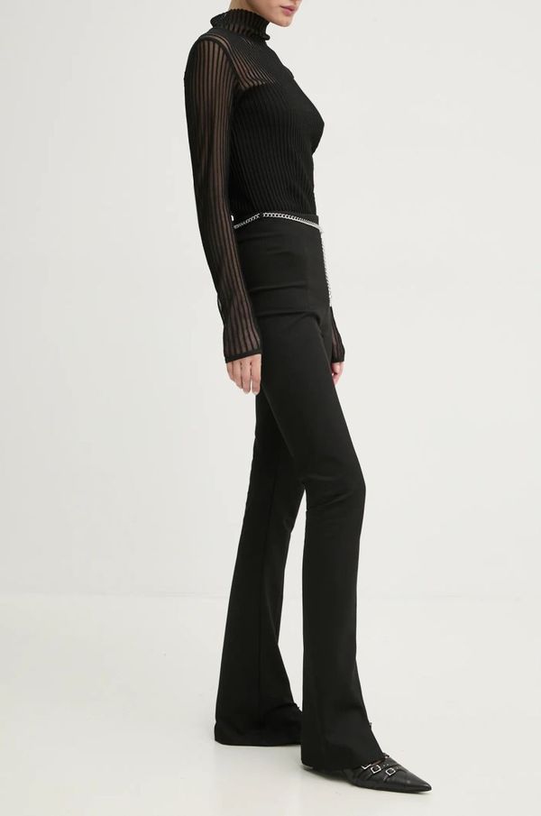 Hugo Hlače HUGO za žene, boja: crna, uski kroj, visoki struk, 50530455