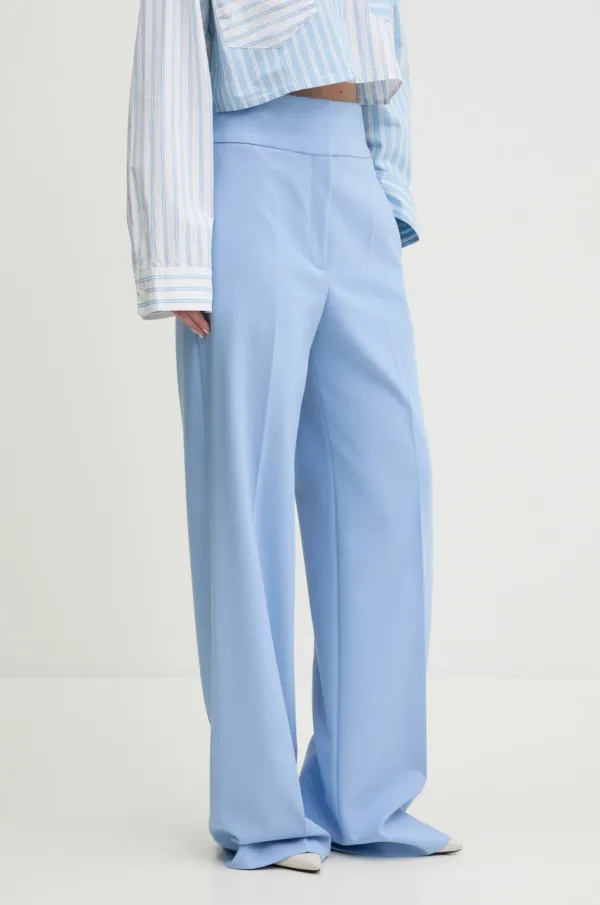 HUGO Hlače HUGO za žene, široke, visoki struk