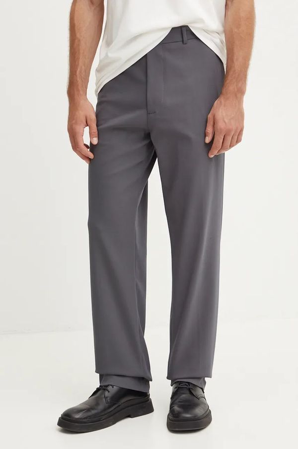 Iceberg Hlače Iceberg za muškarce, boja: siva, ravni kroj, B140 0164