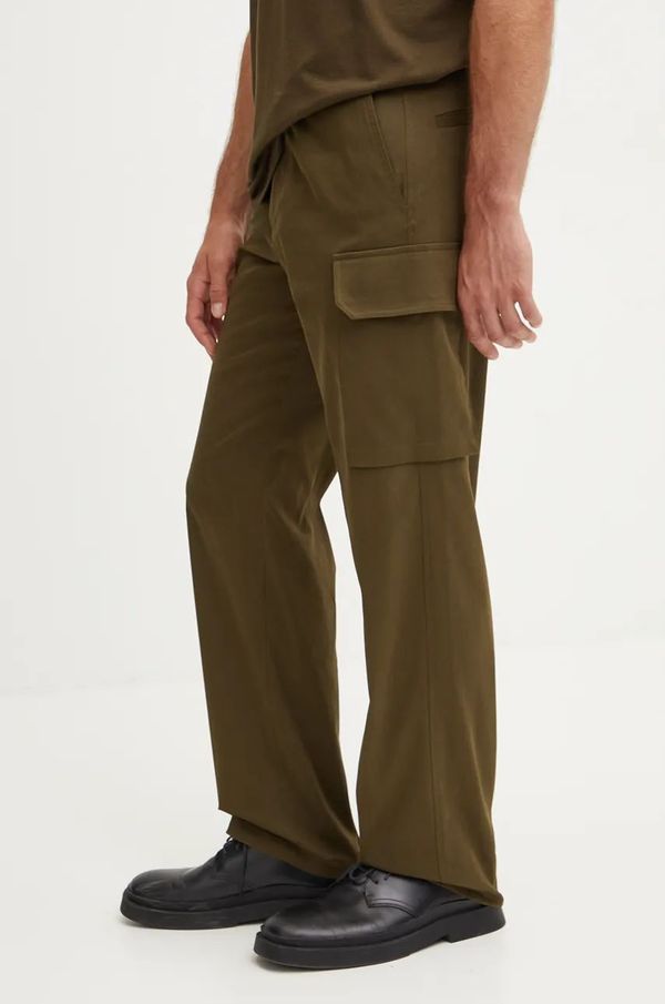 IRO Hlače IRO za muškarce, boja: zelena, cargo kroj, MP23CILIO