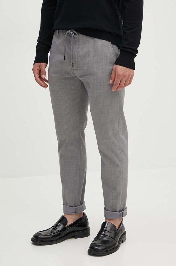 Joop! Hlače Joop! za muškarce, boja: siva, chinos kroj, 30042695