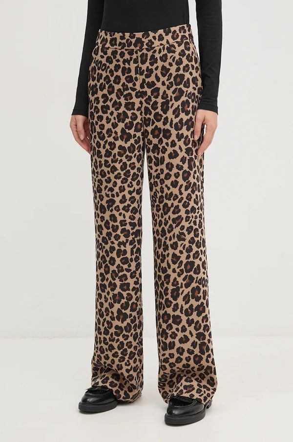 Joop! Hlače Joop! za žene, boja: bež, ravni kroj, visoki struk, 30044018