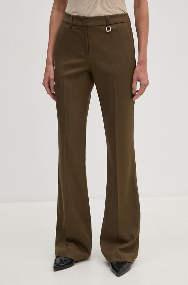 Joop! Hlače Joop! za žene, boja: zelena, trapez, visoki struk, 30043405