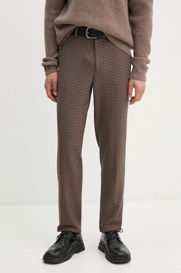 Les Deux Hlače Les Deux za muškarce, boja: smeđa, ravni kroj, LDM501092