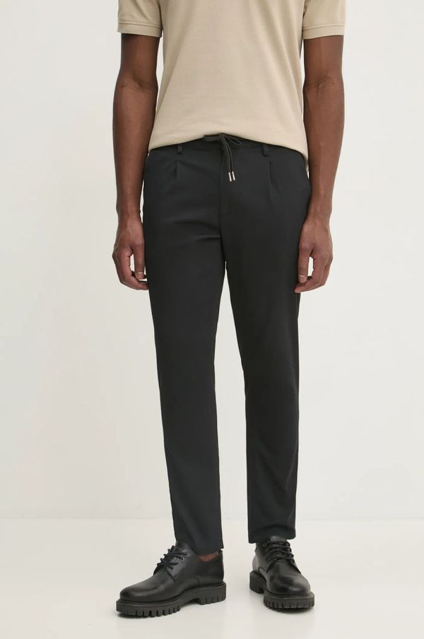 Lindbergh Hlače Lindbergh za muškarce, boja: crna, uski kroj, 30-003127