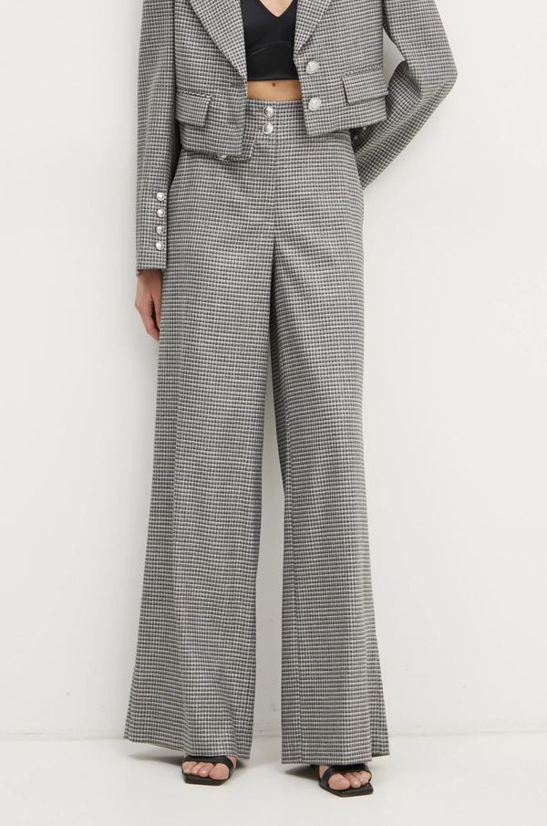 Liu Jo Hlače Liu Jo za žene, boja: siva, ravni kroj, visoki struk, WF4449 T0169