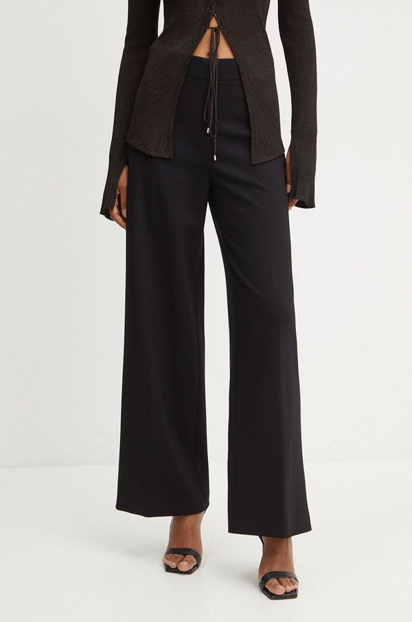 Liviana Conti Hlače Liviana Conti za žene, boja: crna, ravni kroj, visoki struk, L4WI53