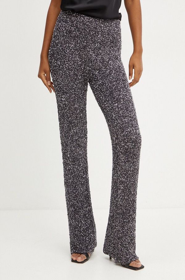 Liviana Conti Hlače Liviana Conti za žene, boja: siva, trapez, visoki struk, L4WG29