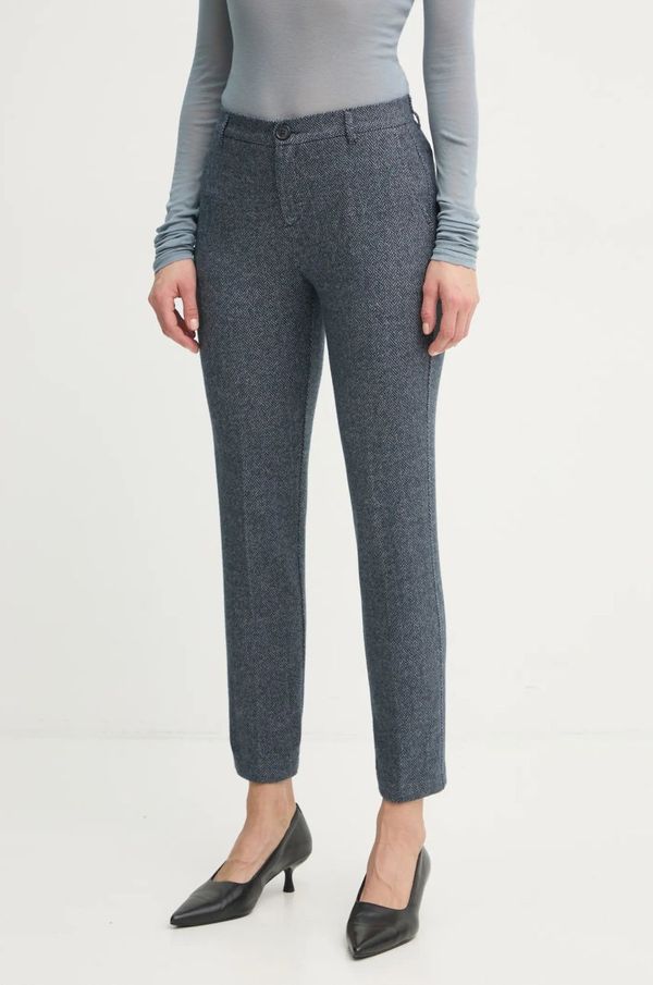 Marc O'Polo Hlače Marc O'Polo za žene, boja: siva, uski kroj, visoki struk, 411301619133