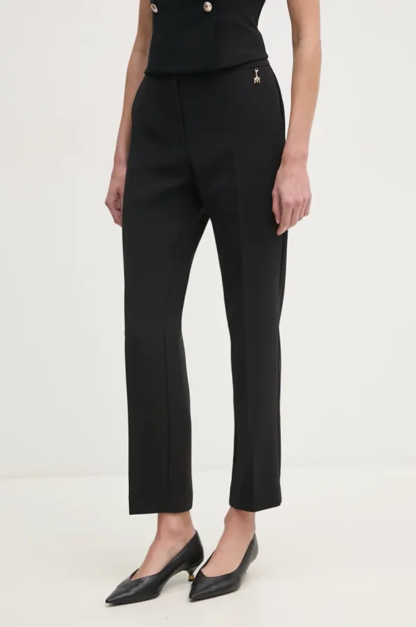 Marciano Guess Hlače Marciano Guess BECKY za žene, boja: crna, kroj cigarette, visoki struk, 5RGB03 7115A