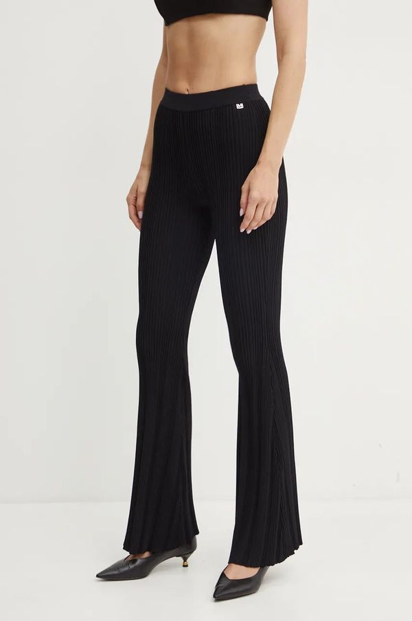 Marciano Guess Hlače Marciano Guess CARRIE za žene, boja: crna, trapez, visoki struk, 4BGB14 5681Z